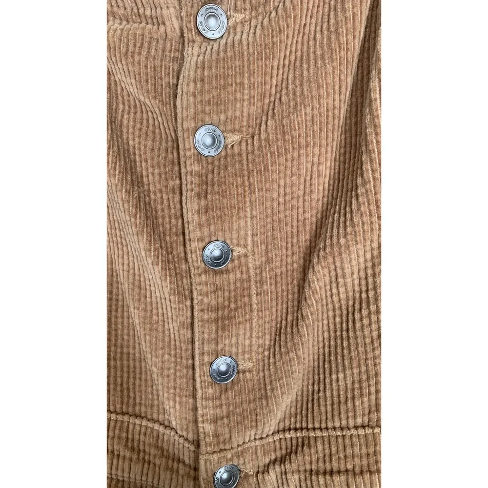 Aerie Aerie Corduroy Kick Flare Overalls Tan Jumpsuit XXL New